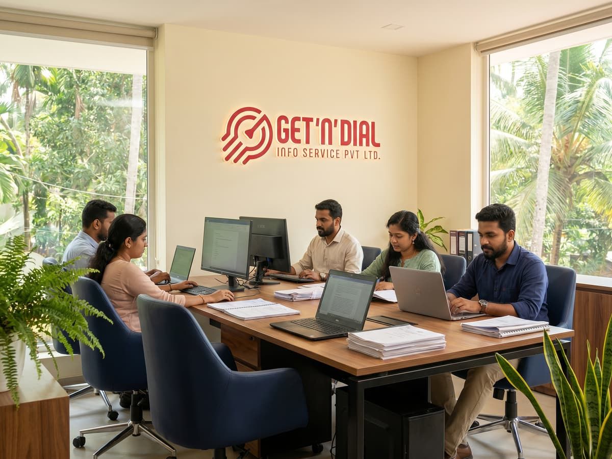 The Get N Dial team at work in the Edappal office